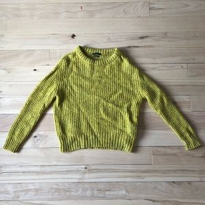 Heathered chartreuse Zara sweater
